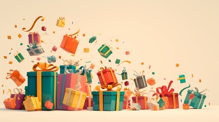 Festive Gift Boxes Holiday Cheer