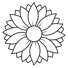 sunflower line art, sunflower line drawing, floral line drawing, sunflower outline, Minimalist Sunflower Line Drawing, Sunflower Line Art Design, Sunflower Vector Art