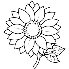 sunflower line art, sunflower line drawing, floral line drawing, sunflower outline, Minimalist Sunflower Line Drawing, Sunflower Line Art Design, Sunflower Vector Art