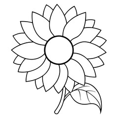 sunflower line art, sunflower line drawing, floral line drawing, sunflower outline, Minimalist Sunflower Line Drawing, Sunflower Line Art Design, Sunflower Vector Art
