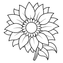 sunflower line art, sunflower line drawing, floral line drawing, sunflower outline, Minimalist Sunflower Line Drawing, Sunflower Line Art Design, Sunflower Vector Art