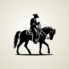 Vector Western Cowboy Riding Horse t-shirt design