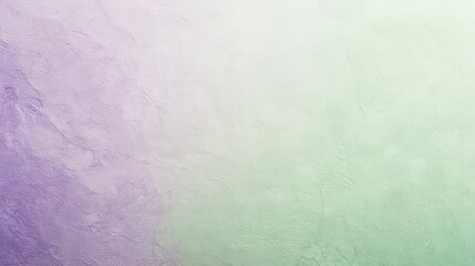 Abstract pastel purple and green textured background.
