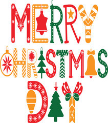 T-shirt design Merry Christmas  Day