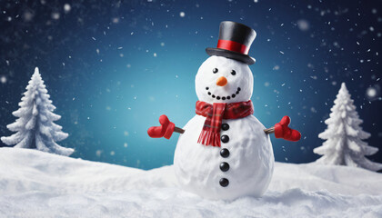 Obraz premium snowman on the snow