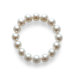 Obraz premium Elegant Pearl Necklace on a Transparent Background