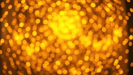 Golden Bokeh Background With Blurred Circular Lights, Perfect For Holiday Or Festive Designs