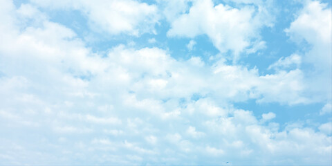 sunny sky blue light watercolor background. Aquarelle painting brush effect card paper textured canvas cloudy smoke space for text, entertaining card, template. aquamarine color graphics illustration