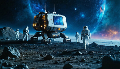spaceship in space