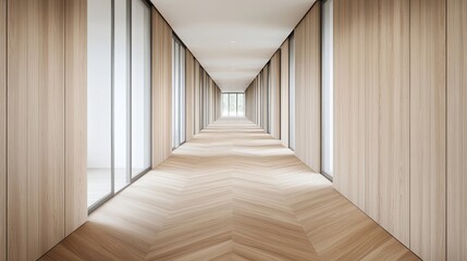 Fototapeta premium A wooden floor with a pattern of wood grain