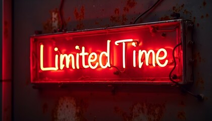 sign on wall text limited time