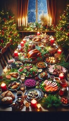 Traditional German Christmas Buffet - A Festive Culinary Delight