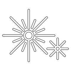 Obraz premium Firework icon in line style