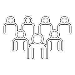 People icon in line style