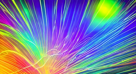 Obraz premium Futuristic Abstract Background with Neon Lights and Vibrant Glowing Stripes | 055