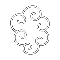Decorative Cloud icon in line style