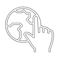 Obraz premium Internet icon in line style