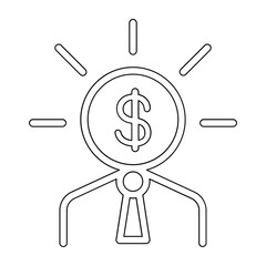 Investor icon in line style
