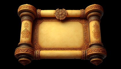 Blank Scroll with Empty Space for Custom Text