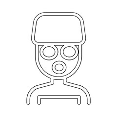 Beauty mask icon in line style