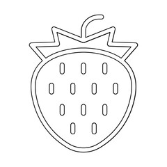 Strawberry icon in line style