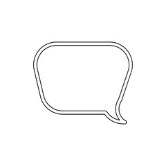 Naklejka premium Chat bubble icon in line style