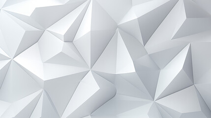 Abstract minimalist geometric triangle lowpoly mosaic pattern. White triangular abstract background.