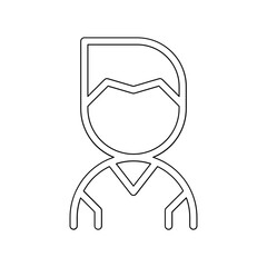 Obraz premium Boy icon in line style
