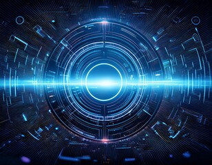 Obraz premium A dynamic abstract technology background showcasing the Metaverse, cyberspace, and futuristic digital elements for a virtual reality theme