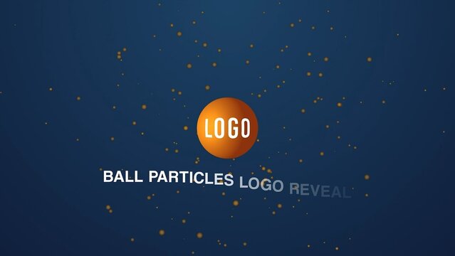 3D Rotating Ball with Particles Logo Reveal