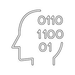 AI icon in line style