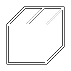 Box icon in line style