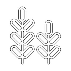 Barley icon in line style