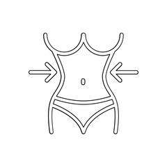 Liposuction icon in line style