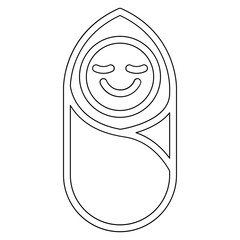 Baby icon in line style