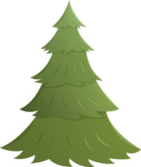 christmas tree isolated on white