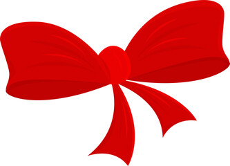 red bow isolated on white