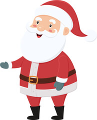 cartoon santa claus character illustration design for decorate christmas new year festival