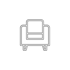 Armchair icon in line style