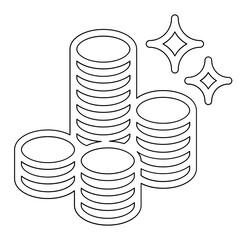 Money icon in line style