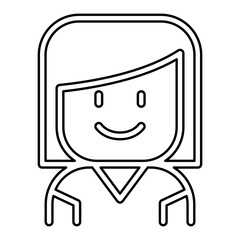 Student icon in line style