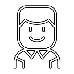 Student icon in line style