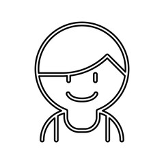 Boy icon in line style