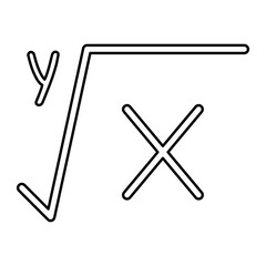 Obraz premium Math icon in line style