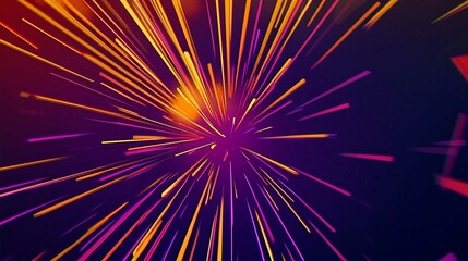 Fototapeta premium Colorful Night Sky Firework Explosion Celebration Illustration