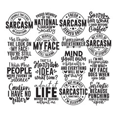 Fototapeta premium 16 Sarcastic SVG Bundle