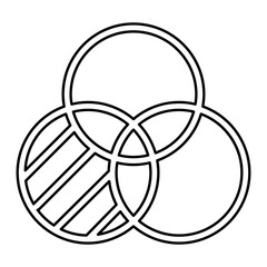 Math icon in line style