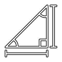 Math icon in line style