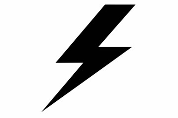 Lightning Bolt vector silhouette black design white background