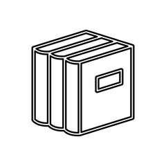Book icon in line style
